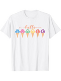 Men's T-Shirt Hello Summer With Pastel Ice Cream Cones For Hot Days