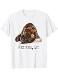 Men's T-Shirt Helena MT Brown Bear Resting In Snowy Wilderness Among Pine Trees