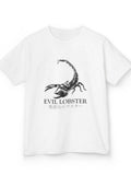 Men's T-Shirt Evil Lobster Detailed Black Linework With Bold Graphic Scorpion