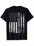 Men's T-Shirt Best Husband Ever Grunge American Flag With Vertical Distressed Stripes Design Flag