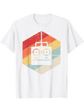 Men's T-Shirt Retro Colorful Hexagon With RC Controller In Center