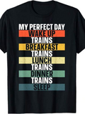 Men's T-Shirt My Perfect Day Colorful Block Text With Motivational Words