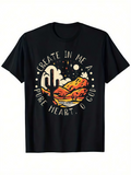 Men's T-Shirt Create In Me A Pure Heart O God Desert Landscape With Moonlit Sky Rocky Mountains And Cactus