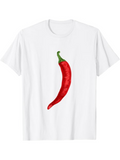 Men's T-Shirt Vivid Red Bright Shine Among Crisp White Chili Pepper