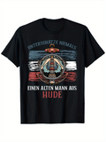 Men's T-Shirt Lighthouse On Weathered Brushstroke Background With Vintage Nautical Compass
