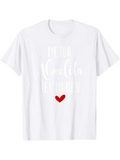 Men's T-Shirt Red Heart Among Handwritten Letters And Artistic Script Text