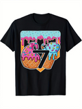 Men's T-Shirt Colorful Melting Sprinkles With Ice Cream Cone Number