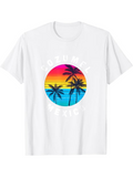 Men's T-Shirt Cozumel Mexico Vibrant Sunset Palms Over Calm Blue Ocean With Tropical Scenery