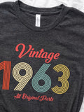 Men's T-Shirt Vintage Style Retro Striped Numbers With Playful Multicolor Design Year