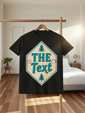 Men's T-Shirt The Text Retro Badge With Trees And Geometric Diamond Shape