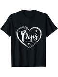 Men's T-Shirt Promoted To Pops With Tiny Footprints Heart Shape