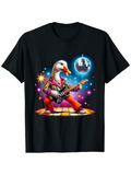 Men's T-Shirt Funky Dance Floor Lights With A Disco Ball Goose