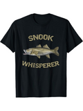 Men's T-Shirt Snook Whisperer Vintage Style With Fish Illustration Snook