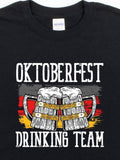 Men's T-Shirt Oktoberfest Drinking Team With Foamy Beer Mugs And German Flag