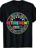 Men's T-Shirt Retirement Countdown In Progress With Colorful Graduation Circle