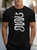 Men's T-Shirt Dare To Do Different Possibilities Wrapped Around A Coiled White Snake