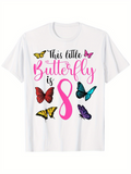 Men's T-Shirt This Little Butterfly Is Eight Surrounded By Colorful Flying Butterflies