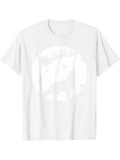 Men's T-Shirt Full Moon Forest Silhouette With Lone Wolf Howling At Night