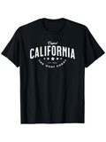 Men's T-Shirt Original California Est 1850 The West Coast Vintage Stars Typography Shirt