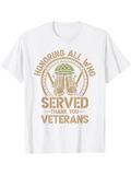 Men's T-Shirt Honoring All Who Served Thank You Veterans Boots Helmet And Stars Veterans