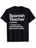 Men's T-Shirt Spanish Teacher Definition With Fun Bold Quotation White Letters