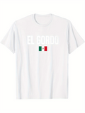 Men's T-Shirt El Gordo Minimalist Mexico Flag Inspired T Shirt Design