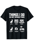 Men's T-Shirt Things I Do In My Spare Time Caring For And Drawing Cute Rabbits