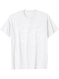 Men's T-Shirt Faith God Inspired Words On Pure Cotton White T Shirt