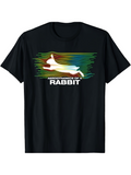 Men's T-Shirt Aerodynamics Of A Rabbit Rainbow Streaks And Speed Lines Surrounding Rabbit