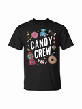 Men's T-Shirt Candy Crew With Colorful Sweets Donut Teddy Bear And Lollipop