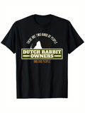 Men's T-Shirt There Are Two Kinds Of People Bold Font Dutch Rabbit Owners Among Cute Animal Illustration
