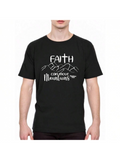 Men's T-Shirt Faith Can Move Mountains With Simple Line Art Mountain