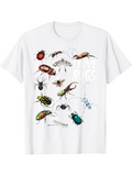 Men's T-Shirt Love Bugs Colorful Insects Among Lively Wild Nature Specimens Bugs