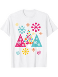 Men's T-Shirt Colorful Dots And Retro Patterns With Geometric Triangles