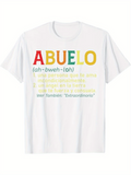 Men's T-Shirt Abuelo Multicolor Block Letters With Definition Underneath Grandfather