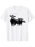 Men's T-Shirt Chaos And Disorder Standing Cows On White Pasture Field