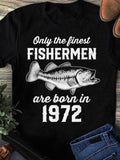 Women's T-Shirt Only The Finest Fishermen Born In 1972 With Realistic Underwater Swimming Fish