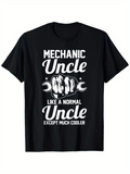 Men's T-Shirt Mechanic Uncle Like A Normal Uncle Except Much Cooler Hands And Wrenches Graphic T Shirt