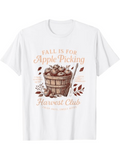 Men's T-Shirt Fall Is For Apple Picking Leaves Harvest Basket With Rustic Apples