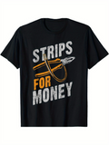 Men's T-Shirt Strips For Money Cartoon Hand Tool With Orange Wire