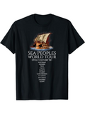Men's T-Shirt Sea Peoples World Tour Ancient Boat Under Stormy Twilight Sky