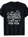 Men's T-Shirt My Greatest Blessings Surrounded By Doodle Heart And Whimsical Lettering Maw Maw