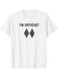 Men's T-Shirt Im Difficult Bold Statement With Geometric Diamond Shapes Graphic Shirt