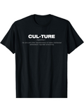 Men's T-Shirt Culture Dictionary Style Definition Typography On Minimalist Shirt