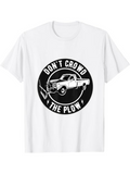 Men's T-Shirt Dont Crowd The Plow Classic Pickup Truck Graphic Design