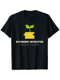 Men's T-Shirt Dividend Investor Stacked Gold Coins With Green Seedling Growing