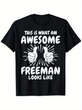 Men's T-Shirt This Is What An Awesome Graphic With Thumbs Up Surrounded By Radiant Freeman
