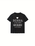 Men's T-Shirt Heart With Playful Lettering Statement Nonna Spoiling Game T Shirt