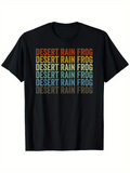 Men's T-Shirt Desert Rain Frog Retro Colorful Text Layers Design Frog