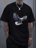 Men's T-Shirt Majestic Soaring Bird With Wings Spread In Midnight Sky Eagle